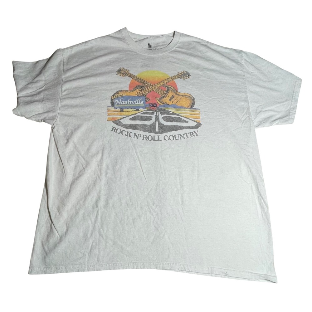 Junk Food Clothing Nashville Rock N Roll Country Graphic T-Shirt XL‎